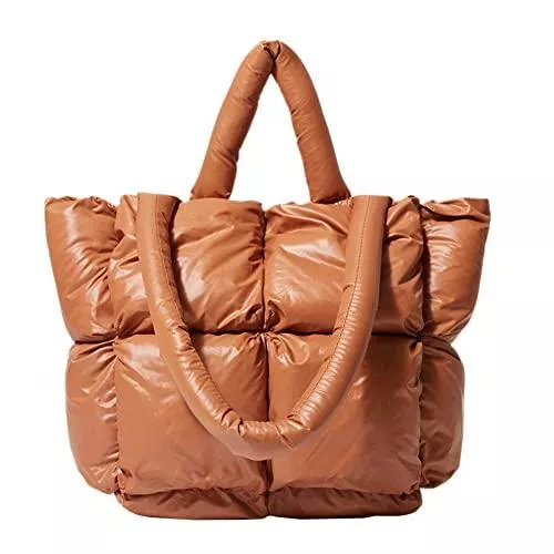 Annibabya Taschen & Rucksäcke Annibabya Gesteppte Tote Tasche, Moderne Damen Große Kapazität Umhängetaschen Tasche Designer Shopper Schultertasche 36*28*12.5 CM