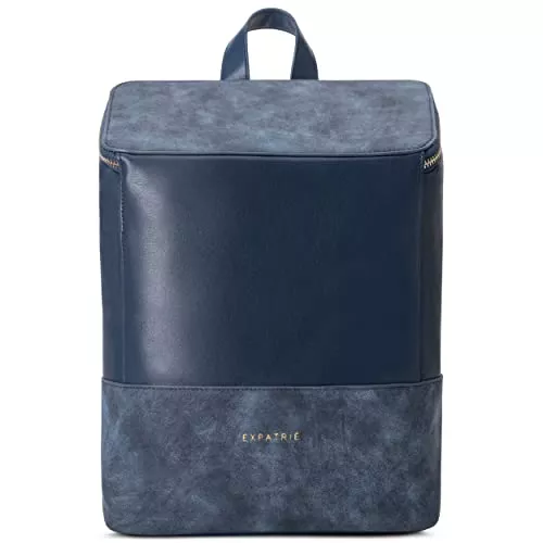 Expatrié Taschen & Rucksäcke Expatrié Rucksack Damen Klein - Malou - Kleiner Leder Cityrucksack für Uni, Business und Alltag - Lederrucksack Elegant aus Veganem Kunstleder - Wasserabweisend