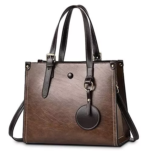 DORRISO Taschen & Rucksäcke DORRISO Damen Handtasche Große Kapazität Umhängetasche Abnehmbarem Schulterriemen Mode Ornamente Casual Elegantes Top Griff Design Tasche für Frauen Braun