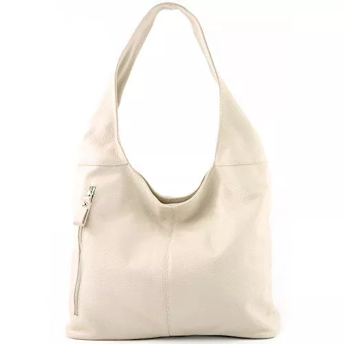 modamoda de Taschen & Rucksäcke modamoda de - T155 - ital. Schultertasche Shopper aus Leder Groß