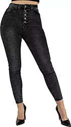 Giralin Jeans Giralin Damen Jeans Casual High Waist 5-Pocket-Style Hose Übergrößen