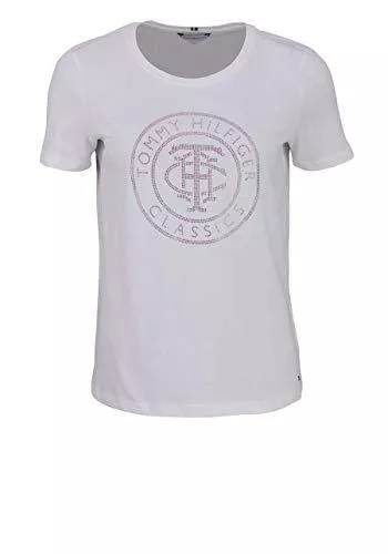 Tommy Hilfiger T-Shirts Tommy Hilfiger Damen Tiara Regular Round-nk Tee Ss T-Shirt