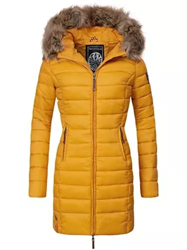 MARIKOO Mäntel MARIKOO Damen Winter Mantel Steppmantel Rose XS-XXL