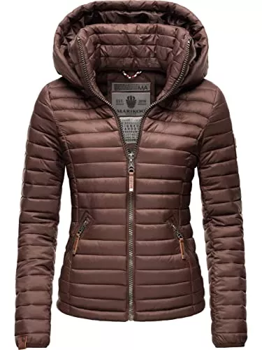MARIKOO Jacken MARIKOO Damen Übergangsjacke Steppjacke mit abnembarer Kapuze Löwenbaby XS-XXL