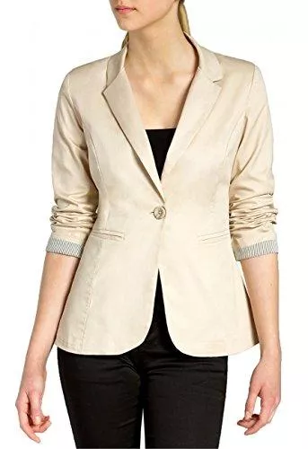 Caspar Blazer Caspar BZR003 Damen Leichter eleganter Sommer Slim Fit Blazer Damenblazer 3/4 Arm