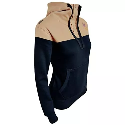 NexGen Outfits Kapuzenpullover NexGen Outfits Hoodie Damen Kapuzenpullover Slim Fit Baumwolle Blau Lila Pink Navy Schwarz XS S M L