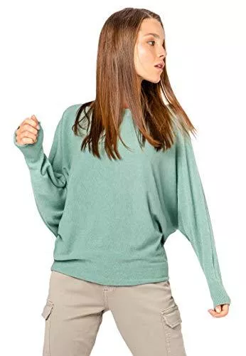 Sublevel Pullover & Strickmode Sublevel Damen Fein-Strick Pullover mit Fledermaus-Ärmeln
