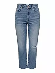 ONLY Jeans ONLY Female Straight Fit Jeans ONLEmily High Waist Destroyed
