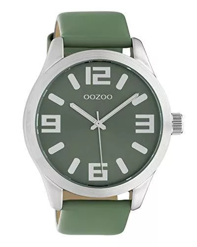 Oozoo Uhren Oozoo Damenuhr mit Lederband Classic Color Line XL 47 MM