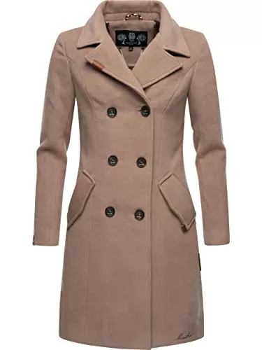 MARIKOO Mäntel MARIKOO Damen Warmer Winter Wollmantel Nanakoo XS-XXL