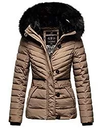 Navahoo Jacken Navahoo Damen Winterjacke Steppjacke mit Kapuze warm gefüttert B899