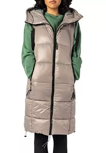 Sublevel Westen Sublevel Damen Lange Winter Steppweste Oversized ärmellos