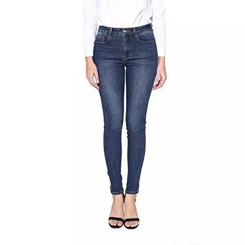 Hocaies Jeans Damen High Waist Skinny Jeanshose Stretch Slim Fit Enge Denim Hosen Basic Freizeit Bleistift Röhrenjeans