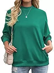 Hiistandd Pullover & Strickmode Hiistandd Damen Langarmshirt Oversize Tops Sweatshirt Rollkragen Pullover Loose Fit Shirt