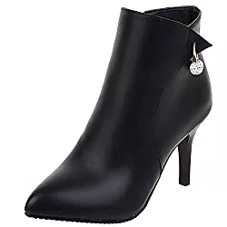 JR.catning Stiefel JR.catning Damen Abend Stiefeletten Damen Stiletto Stiefeletten Damen Reißverschluss Pointed Toe Kleid Stiefeletten