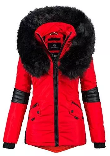 Navahoo Jacken Navahoo Damen Winter Jacke Designer Parka Kunstfell Winterjacke B369