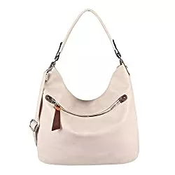 OBC Only-Beautiful-Couture Taschen & Rucksäcke OBC Only-Beautiful-Couture Damen Tasche Shopper Hobo-Bag Henkeltasche Schultertasche Umhängetasche Handtasche Crossover CrossBag Damentasche Reisetasche Beuteltasche (Beige 34x32x14 cm)