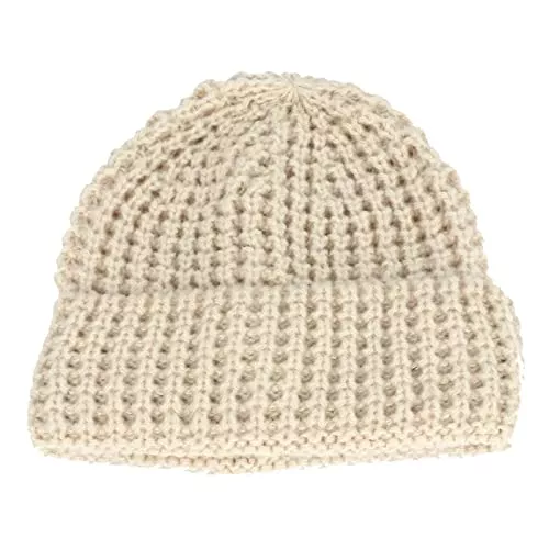 Unbekannt Hüte & Mützen Herren Damen Mützen Frauen Hut Slouchy Warm Strick Baggy Häkeln Ski Winter Baseball Caps Schneekappe Weihnachtsstrumpf, beige, Einheitsgröße