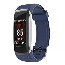 LYB Uhren LYB SMART Watch GT101 Herzfrequenzmonitor wasserdichte Fitness-Band Frauen Männer Anruf Erinnerung Smartwatch Für Ios Android (Color : Blue)