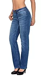 ESRA Jeans ESRA Damen Jeans Hose Damen Jeanshose gerader Schnitt Straight-Fit bis Übergröße Große Größen G600