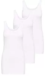 ONLY Tops ONLY 3er Pack Damen Oberteile Basic Tank Tops weiß, schwarz, grau, blau, Creme Frauen Shirt lang Sommer Shirts Top 15201465