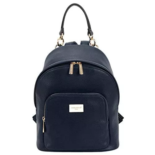 David Jones Taschen & Rucksäcke David Jones - Damen Kleine Rucksack Backpack - Frauen Weiches PU Leder Daypack - Casual City Mode Tagerucksack Schultasche Schulranzen Schulrucksack - Damenrucksack Städt Mädchen Fashion - Schwarz