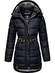 Navahoo Mäntel Navahoo Damen Wintermantel Steppmantel Winterjacke Kurzmantel warm gefüttert abnehmbare Kapuze Daliee XS-XXL