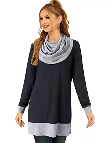 VONDA Pullover & Strickmode VONDA Oberteile Damen Langarmshirt Winter Rollkragenpullover Oversize Sweatshirt Elegant Tops