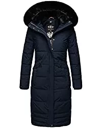 Navahoo Mäntel Navahoo Damen Winter-Mantel Steppmantel Winterjacke mit abnehmbarem Kunstfell B850