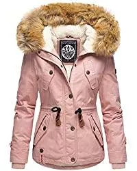 Navahoo Jacken Navahoo warme Damen Designer Winter Jacke Winterjacke mit Kapuze und Teddyfell B643