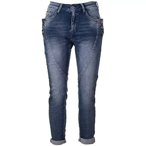 Basic.de Jeans Basic.de Damen Boyfriend-Hose mit 3 Knopf-Tasche Melly &amp; CO 8171
