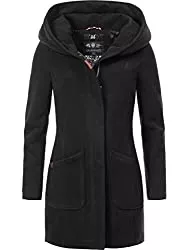 MARIKOO Mäntel MARIKOO Damen Warmer Wintermantel in Woll-Optik mit Kapuze Maikoo XS-XXL