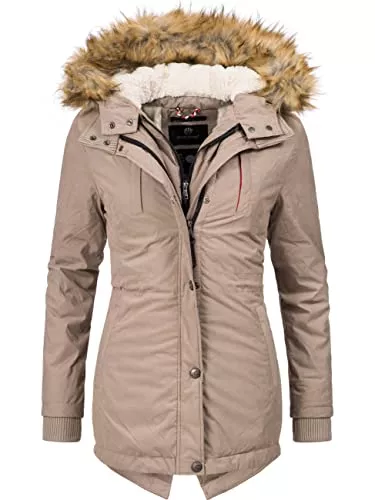 MARIKOO Mäntel MARIKOO Damen Mantel Wintermantel Winterparka mit Kapuze Akira XS-XXL