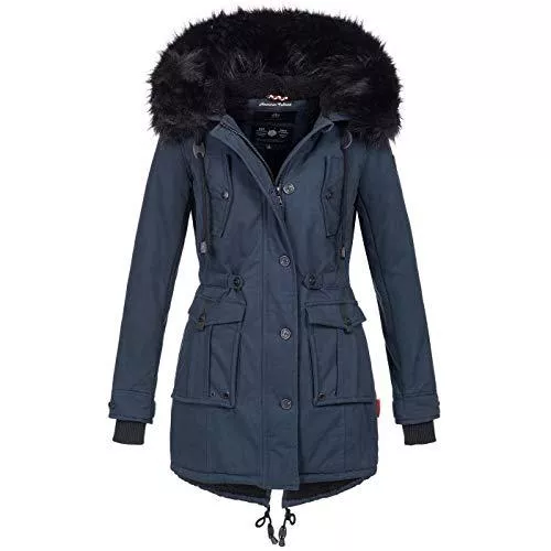 Navahoo Jacken Navahoo Damen Winter Jacke Kapuze Winterjacke Parka Kunstfell Teddyfell B636