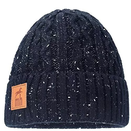 mh michael heinen Hüte & Mützen mh michael heinen Damen Mütze Winter Beanie Strickmütze Mütze Ohne Bommel