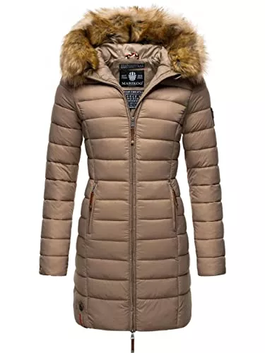 MARIKOO Jacken MARIKOO Damen Winter Mantel Steppmantel Rose XS-XXL