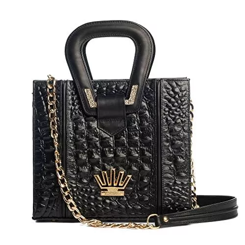 Zamponi Taschen & Rucksäcke Zamponi - Borsa a Mano Elegante Donna Vera Pelle - Borsa a Tracolla Spalla Pelle Molte Tasche Scomparti - Tote Shopper Bag Borsetta Grande Lavoro Satchel Cartella Manico Superiore