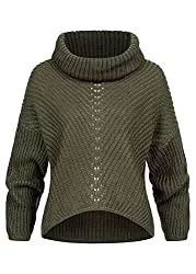 Styleboom Fashion Pullover & Strickmode Styleboom Fashion® Damen Pullover Rollneck Jumper Strukturstoff schwarz