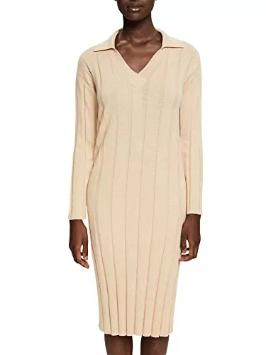 ESPRIT Freizeit ESPRIT Collection Midikleid in Rippoptik, Wollmix