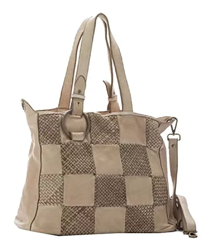 BZNA Taschen & Rucksäcke BZNA Bag Belva taupe Italy Designer Business Damen Handtasche Ledertasche Schultertasche Tasche Leder Shopper Neu
