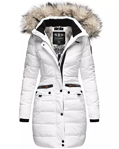 Navahoo Jacken Navahoo Damen Winter Mantel Damen Jacke Parka Winterjacke Kunstfell Kapuze Paula
