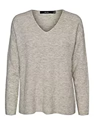 VERO MODA Pullover & Strickmode VERO MODA Damen Vmcrewlefile Ls V-Neck Blouse Noos Pullover