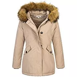 Elara Mäntel Elara Damen Jacke Winterparka Mantel Kunstfell Chunkyrayan