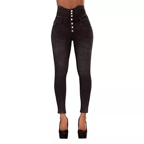 Glook Jeans Glook Skinny Jeans Damen High Waist Stretch Hose Damen | Slim Fit Jeans Damen mit hohem Bund und Po-Pushup Effekt | Damen Jeans Stretch Hose