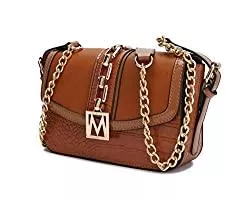 MKF Collection Taschen & Rucksäcke MKF Crossbody Tasche für Damen - PU Leder Lady Pocketbook Handtasche - Seitliche Messenger Geldbörse, Schulterkette Gurt