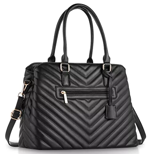 YAMTION Taschen & Rucksäcke YAMTION Handtaschen Damen,Handtaschen Fruaen Stilvoll Schultertasche Henkeltaschen Umhängetasche Groß mit Abnehmbarer Gurt für Arbeit Stadt Reise Schule,Elegant PU Leder,Schwarz