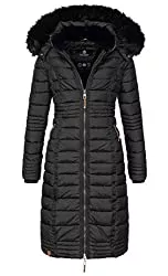 Navahoo Mäntel Navahoo Damen Wintermantel Mantel Steppmantel Winter Jacke lang Stepp warm Teddyfell B670