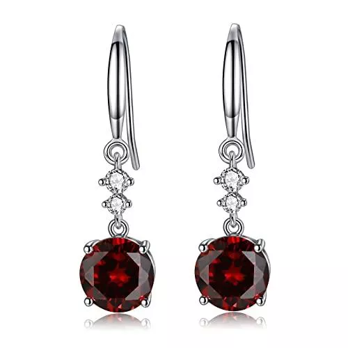 USEEDOVIA Schmuck Ohrringe Silber 925 Ohrstecker Hängend Silber Gold für Damen Herren, Silber Ohrhänger mit Geburtstagstein Ohrring Knorpel Piercing Dangle Schmuck