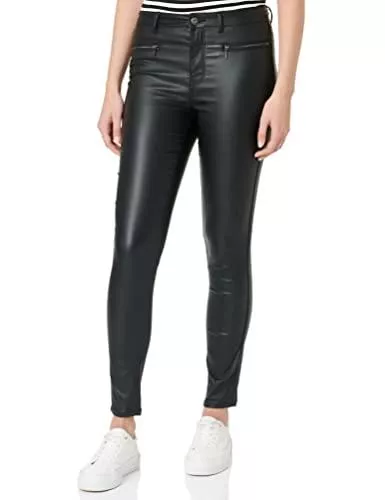 find Hosen Amazon-Marke: find. Damen Skinny Fit-Hose mit Ledereffekt