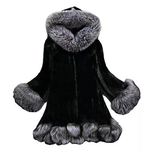 DorkasDE Mäntel DorkasDE Damen Pelz Jacke Kunstpelz Jacke Fellmantel Warm Winterjacke